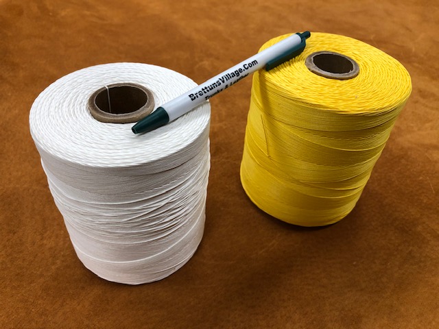 One Pound Spools of Thread in White or Lemon Yellow